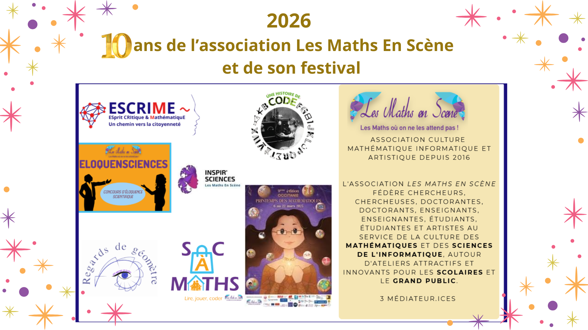 Les Maths en Scène – 10 ans du Festival Printemps des Mathématiques